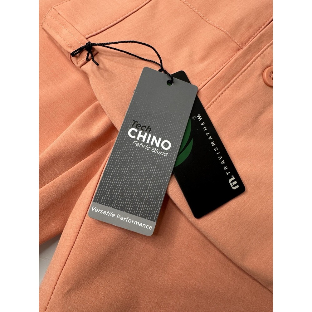 Mens Travis Mathew Tech Chino Shorts Size 30 New With Tags Pink Golf Stretch - Picture 4 of 6
